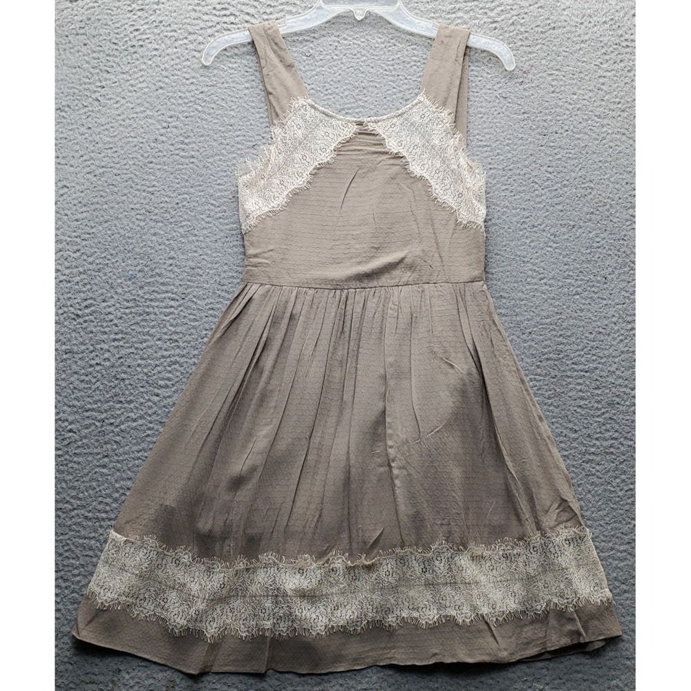 Free People Fit & Flare Georgia Dress Womens Size 0 Multi Lace Trim Sleeveless